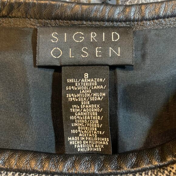 Sigrid Olson wool/silk and leather trim skirt - Picture 3 of 4